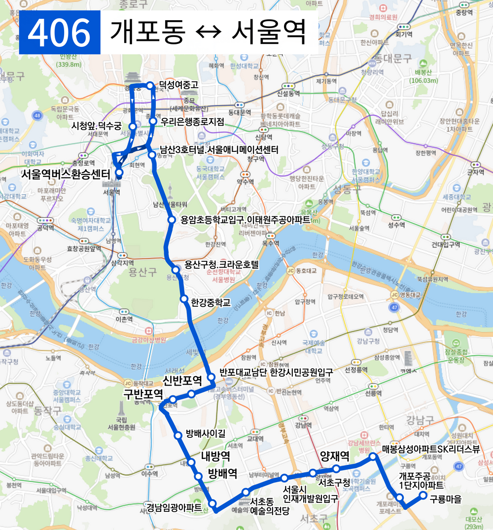 파일:서울 406 노선도.png