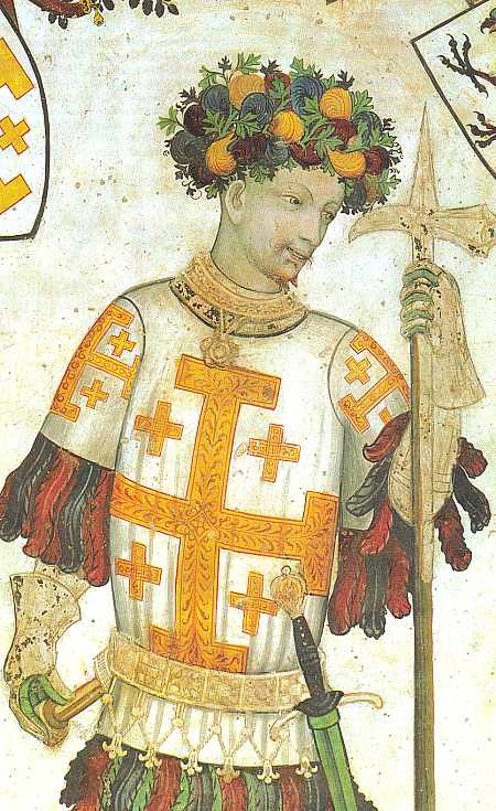 파일:Godfrey_of_Bouillon,_holding_a_pollaxe._(Manta_Castle,_Cuneo,_Italy).jpg