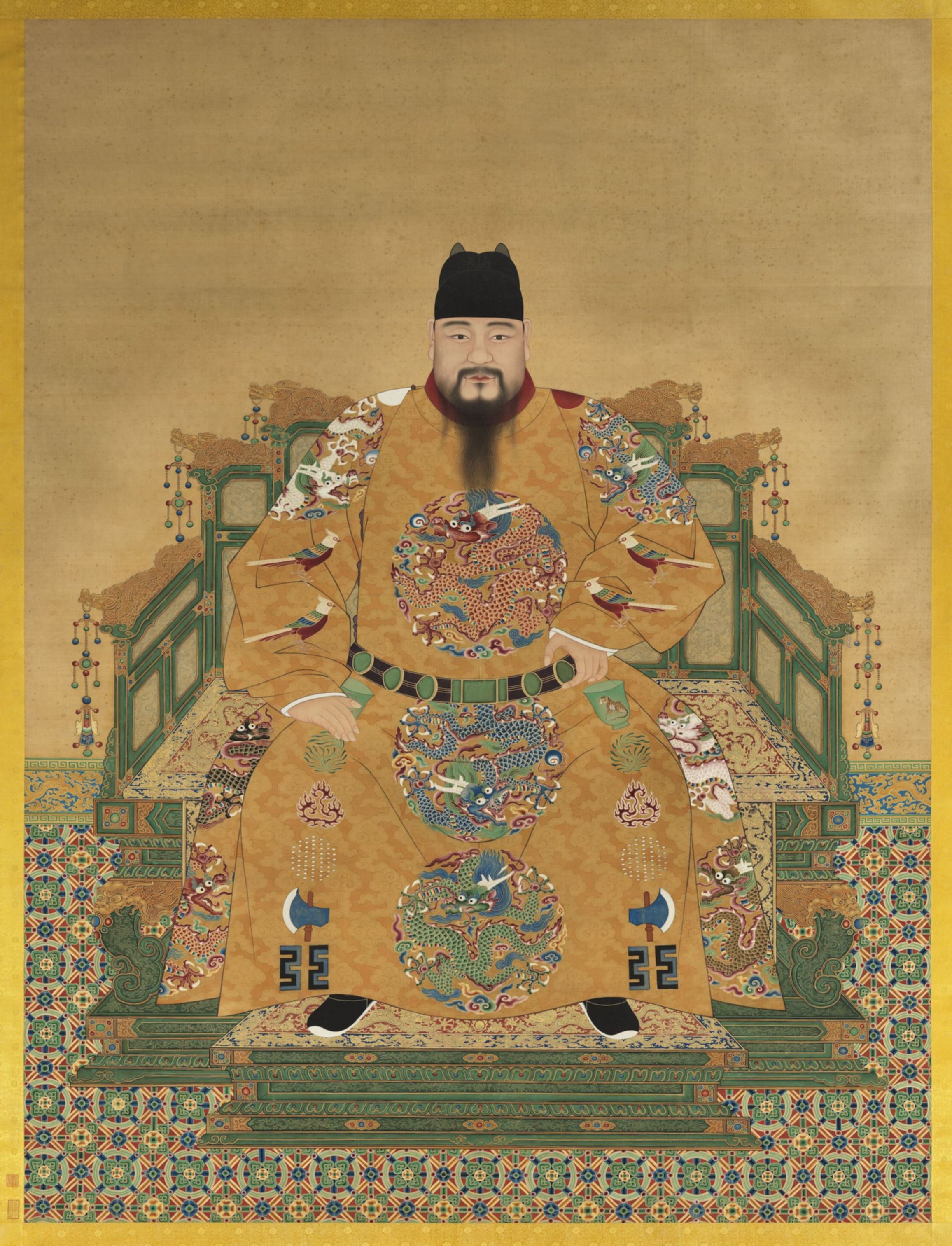 파일:Portrait_assis_de_l'empereur_Ming_Xianzong.jpg