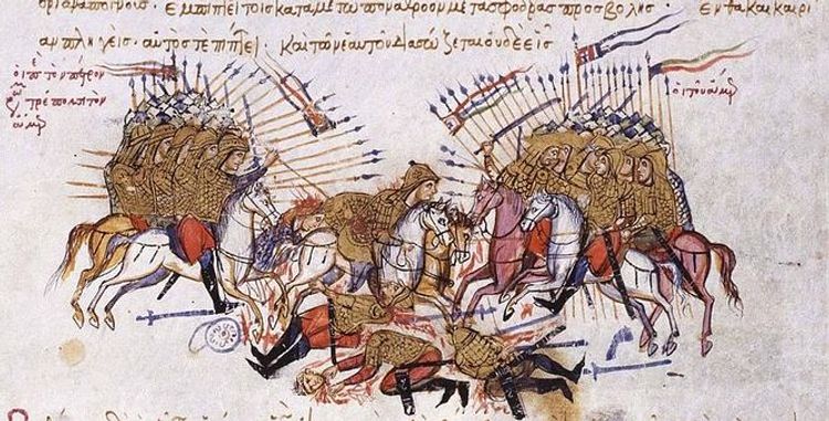 파일:Fighting_between_Byzantines_and_Arabs_Chronikon_of_Ioannis_Skylitzes,_end_of_13th_century..jpg