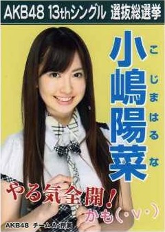 파일:2009 제 1회 AKB48 13thシングル選抜総選挙-코지마 하루나.jpg