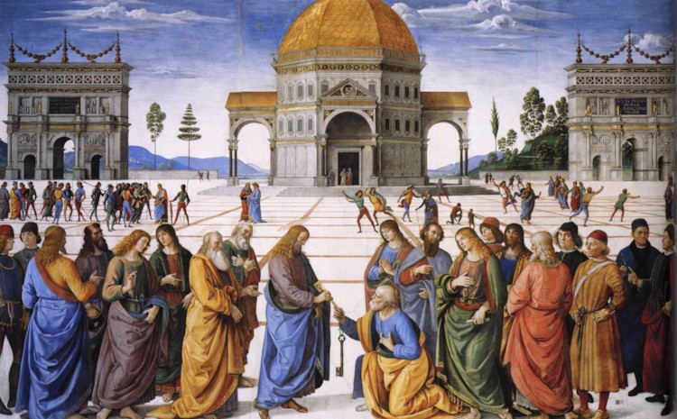 파일:external/upload.wikimedia.org/Perugino_-_Entrega_de_las_llaves_a_San_Pedro_(Capilla_Sixtina,_1481-82).jpg